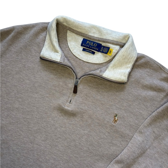 Polo Ralph Lauren Estate Rib Quarter Zip Light Brown XL - Picture 3 of 4
